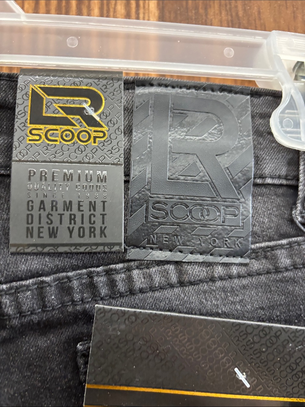 NWT Lr Scoop Kids' Black Paint-Splatter Moto Jeans - Picture 10 of 10